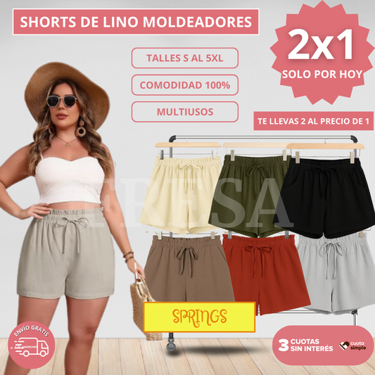 2X1 SHORT DE LINO ¡LLEVATE 2 AL PRECIO DE 1!